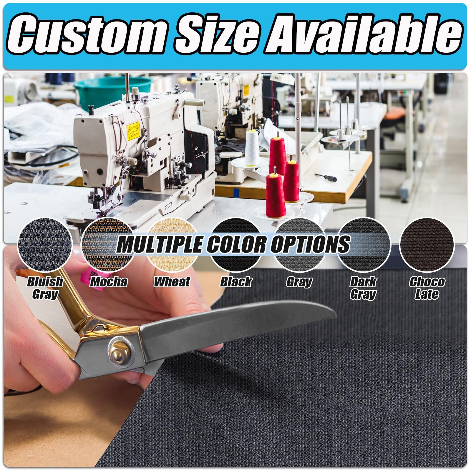 Installation accessories included with Amagenix shade cloth