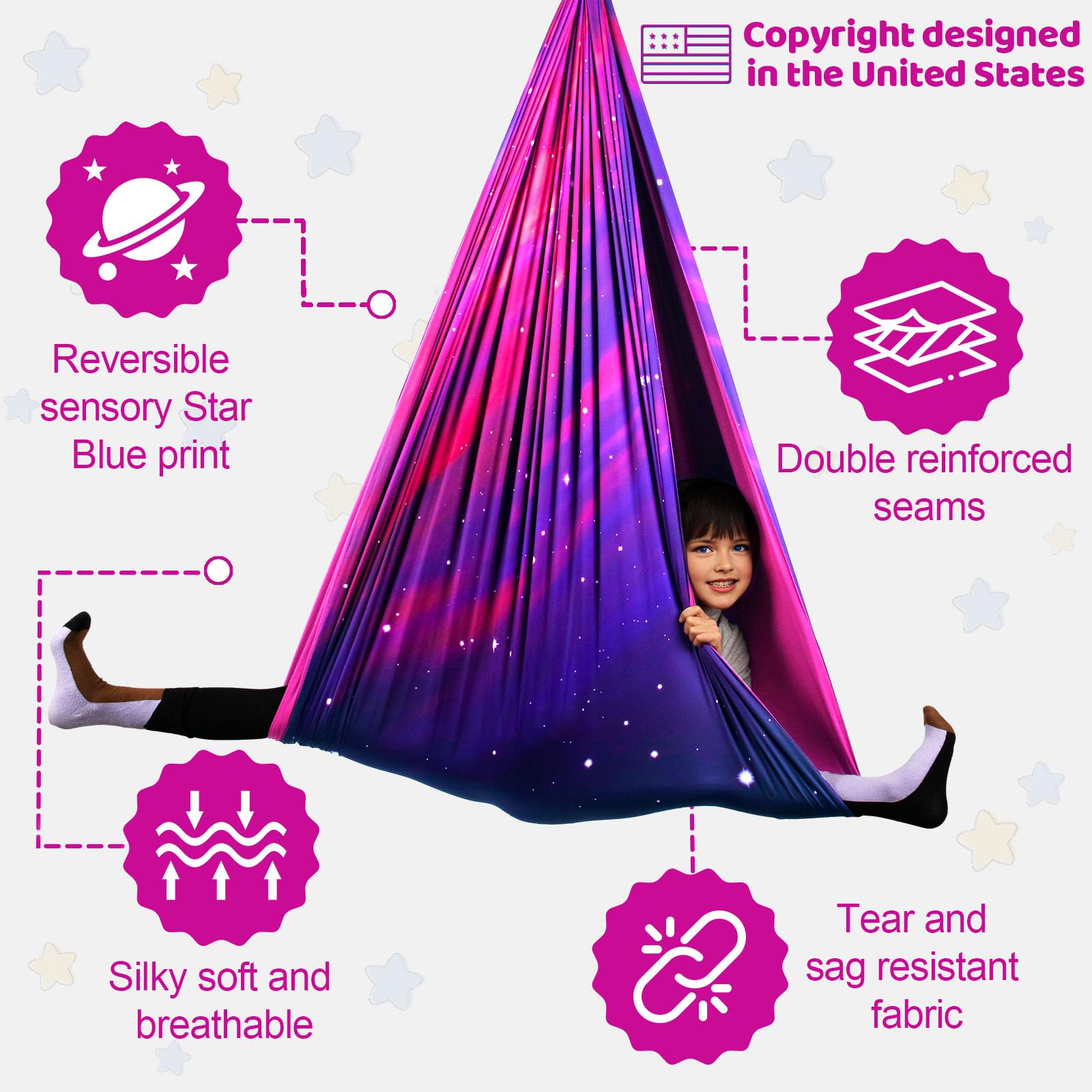 Installation accessories included with HiCamer Sensory Swing