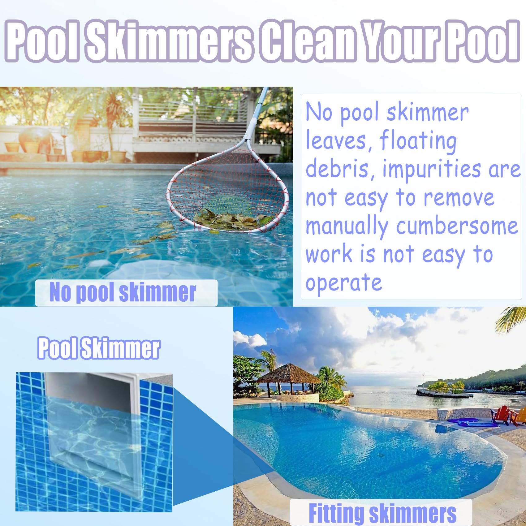 Installation components for Xmnbl Above Ground Pool Skimmer