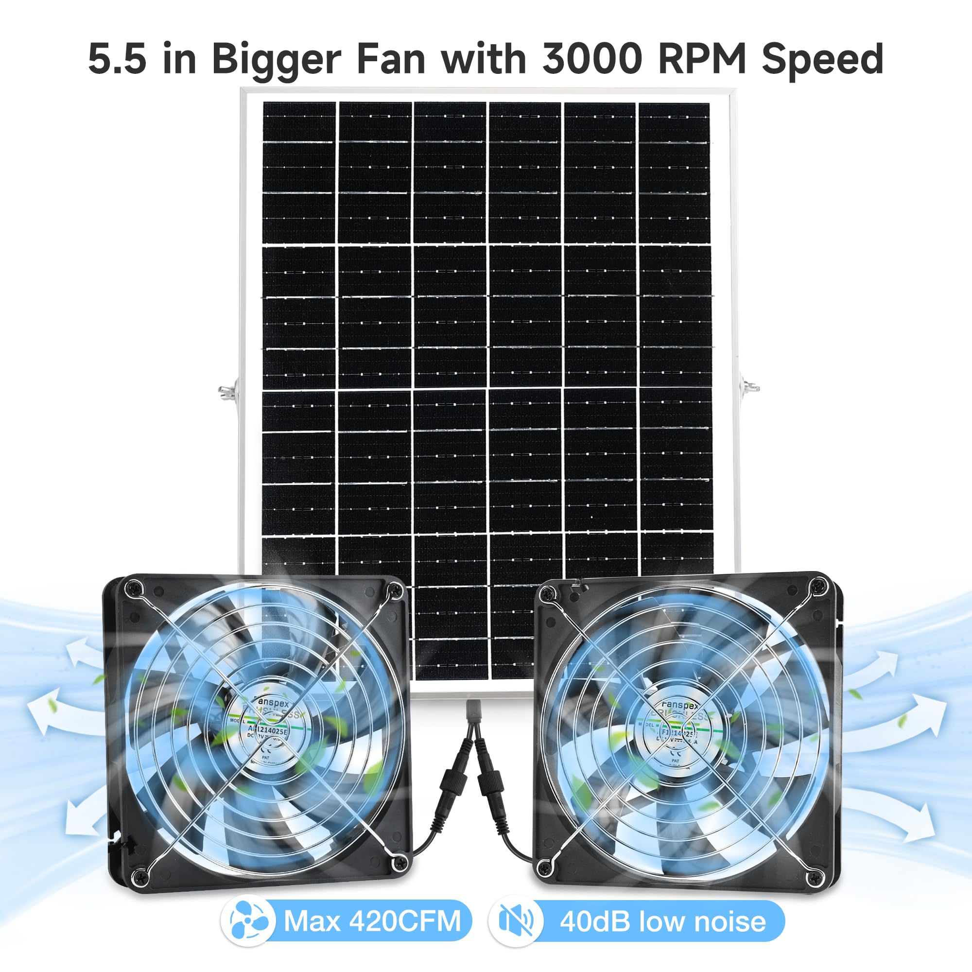 Installation components of Fanspex fan kit including screws and zip ties