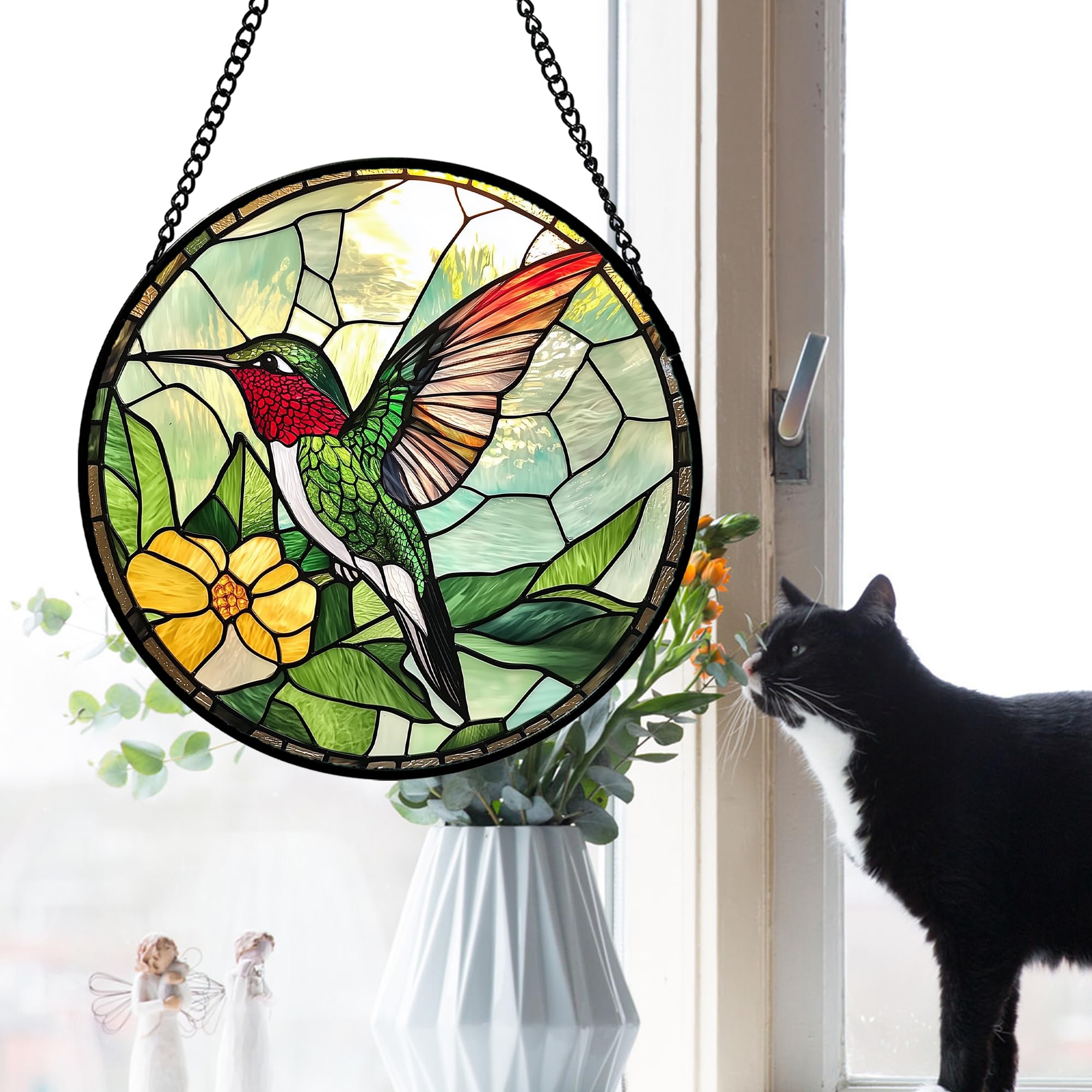 Installation example of AMDERVEN Hummingbird Suncatcher