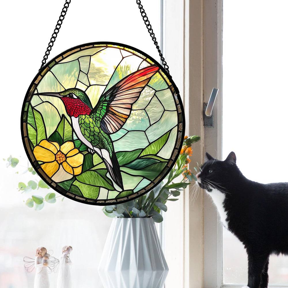 Installation example of AMDERVEN Hummingbird Suncatcher