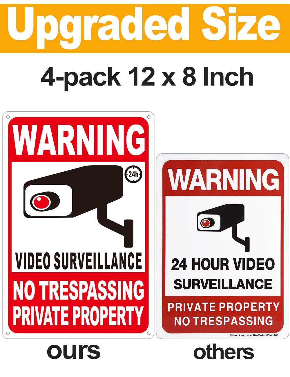 Installation example of Giftape No Trespassing Sign