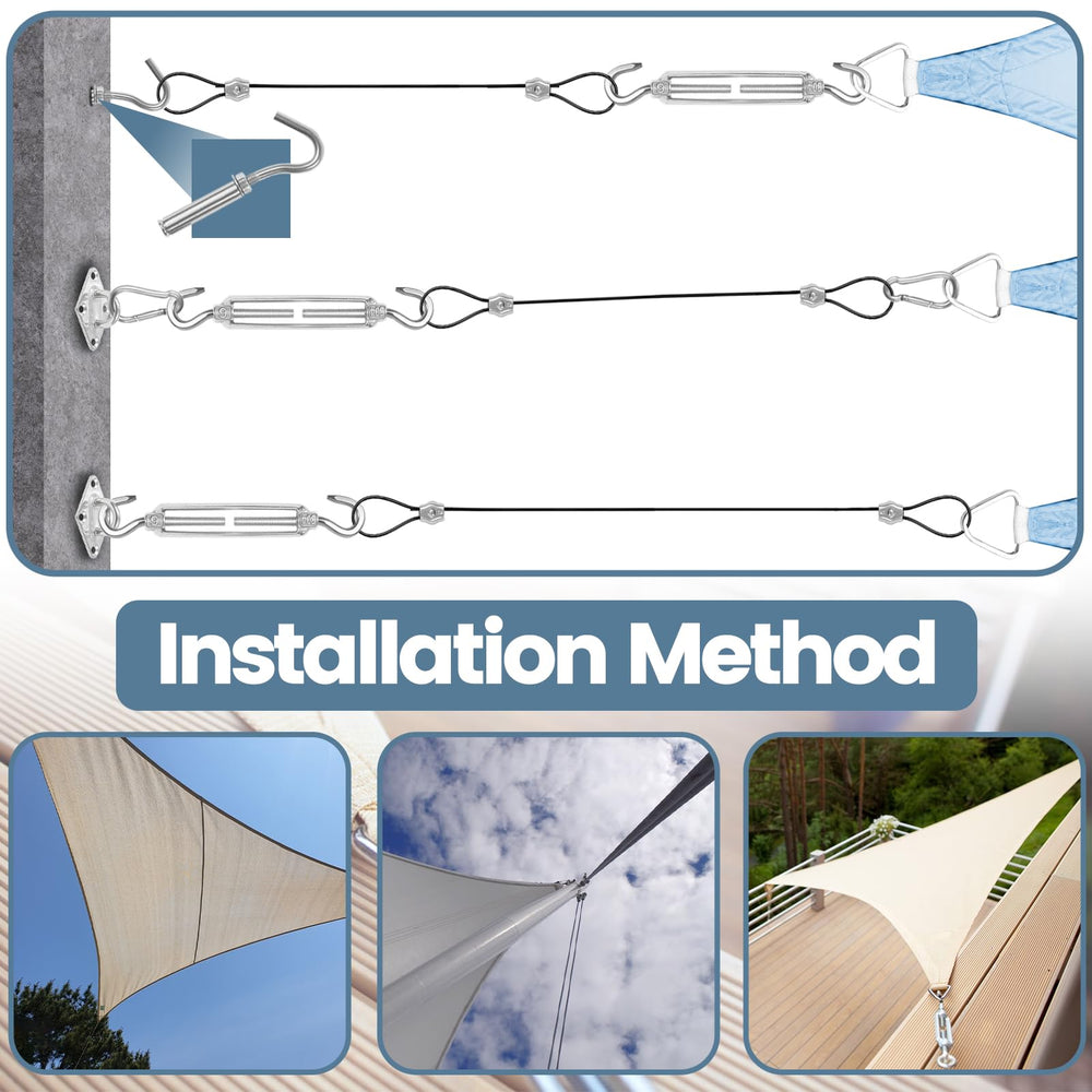 Installation example of Jayzod sunshade sail hardware