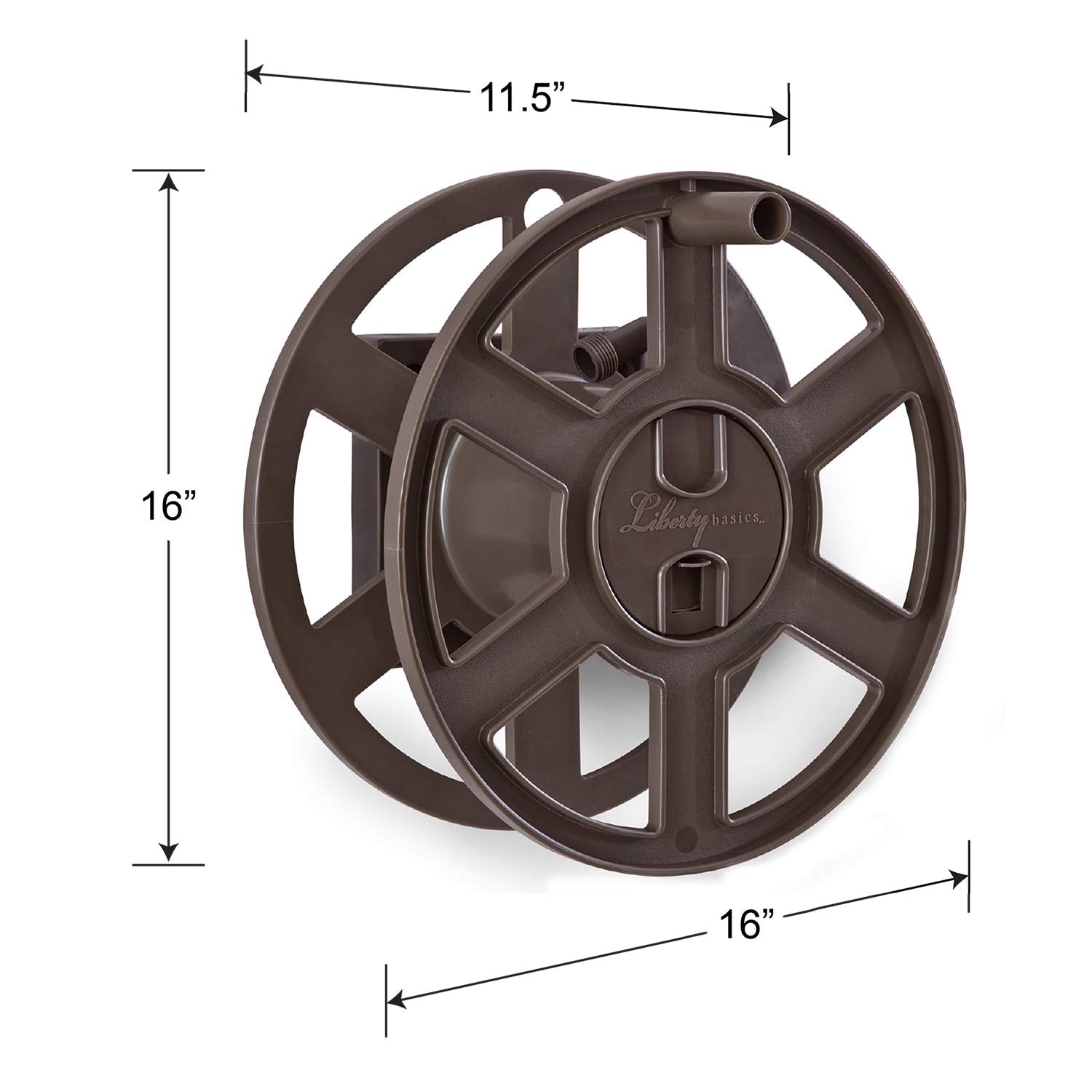 Installation example of Liberty Garden Wall Mount Hose Reel on a wall