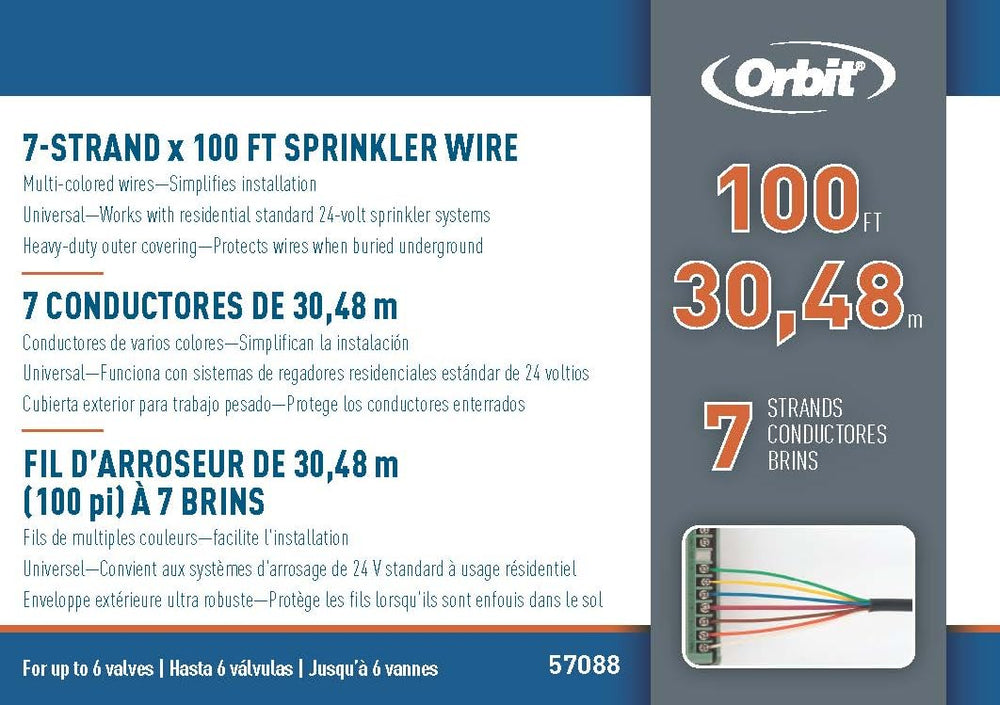 Installation example of Orbit Sprinkler Wire in an irrigation system