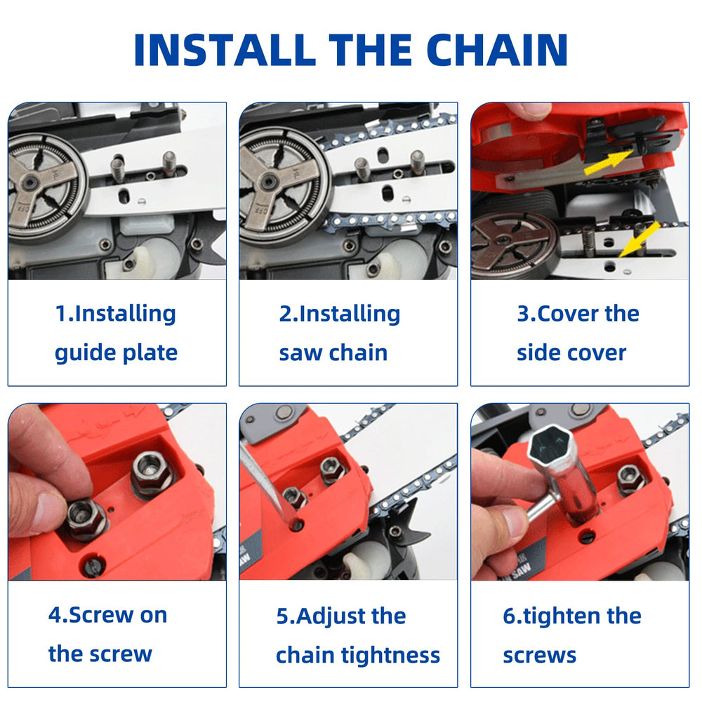 Installation guide for Fifchall chainsaw chain