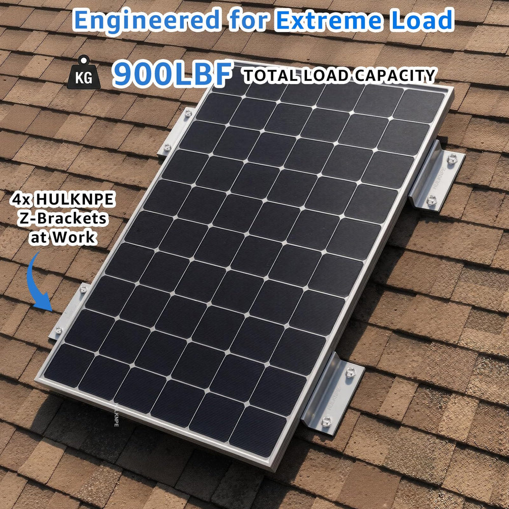 Installation guide for HULKNPE Z Brackets Solar Panel Mounting Kit