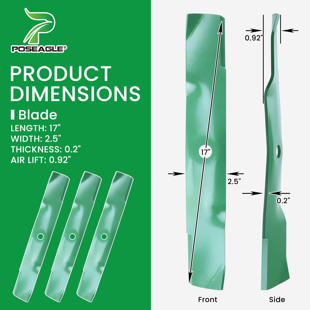 Installation guide for POSEAGLE M145476 Lawn Mower Blades