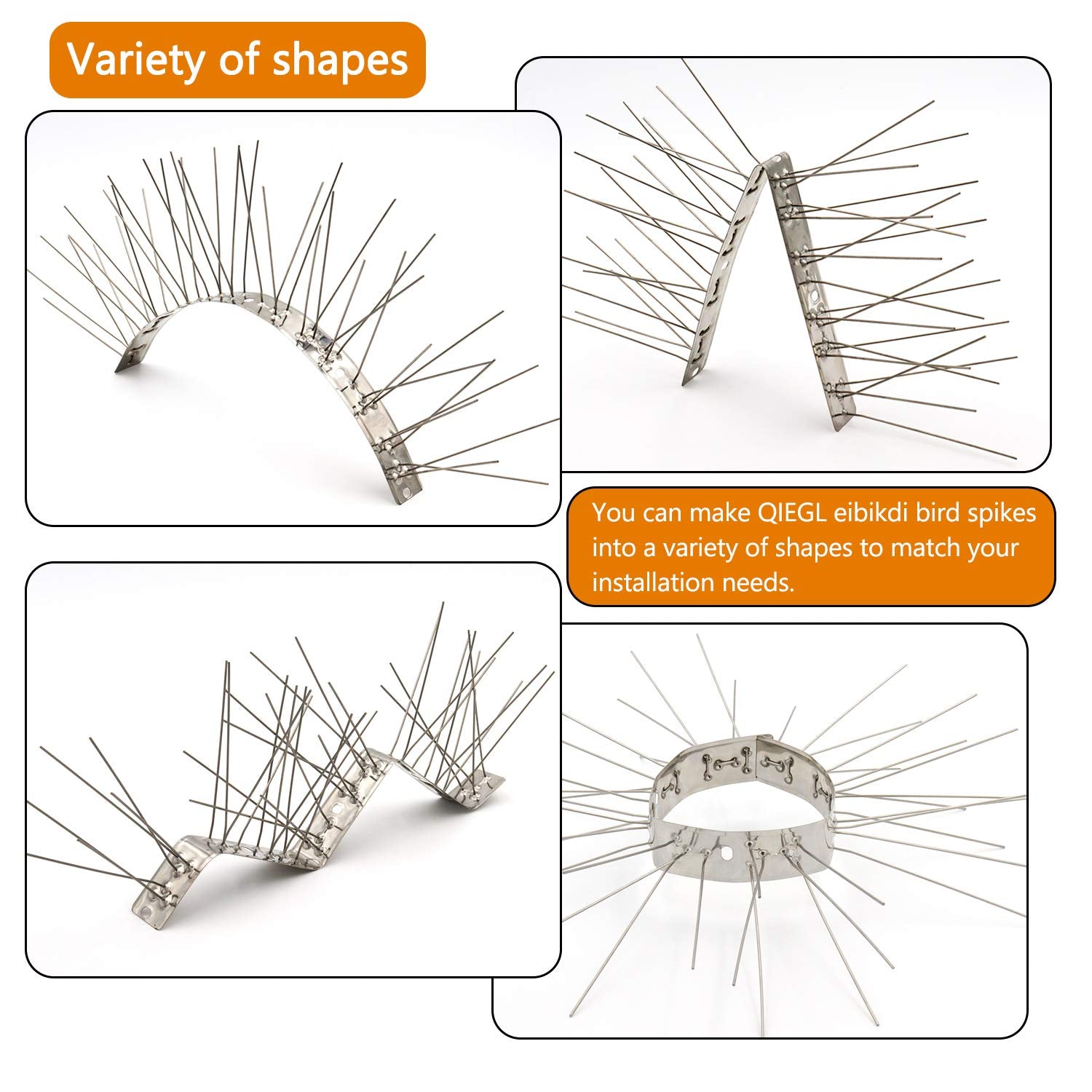 Installation guide for QIEGL Bird Spikes with cotton gloves