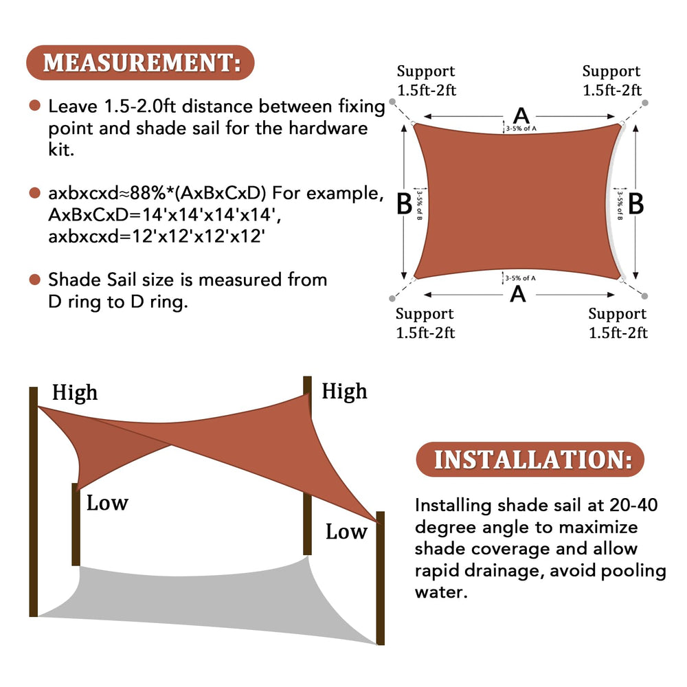Installation guide for Shade&Beyond sun shade sail