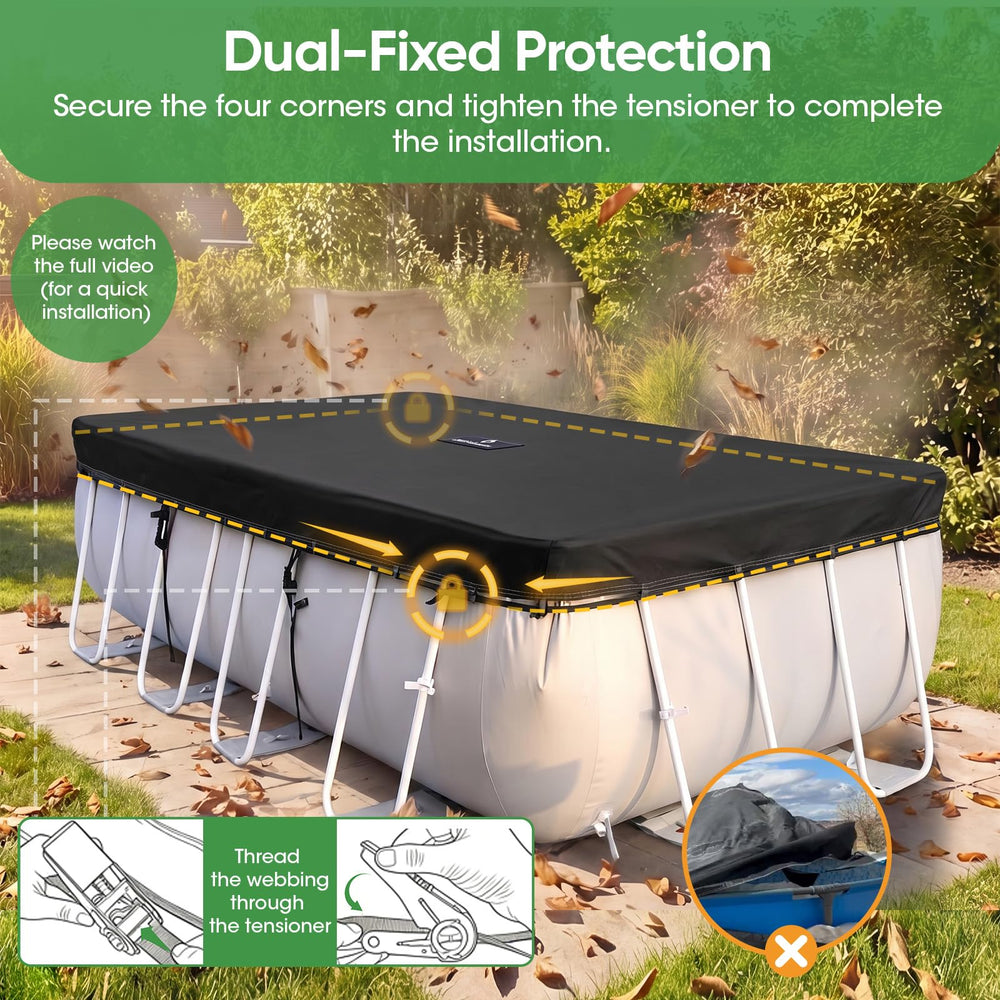 Installation guide for SIHAIAN pool cover