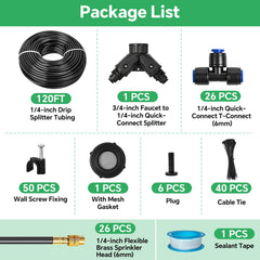 Installation guide included with BUIGNDG irrigation system