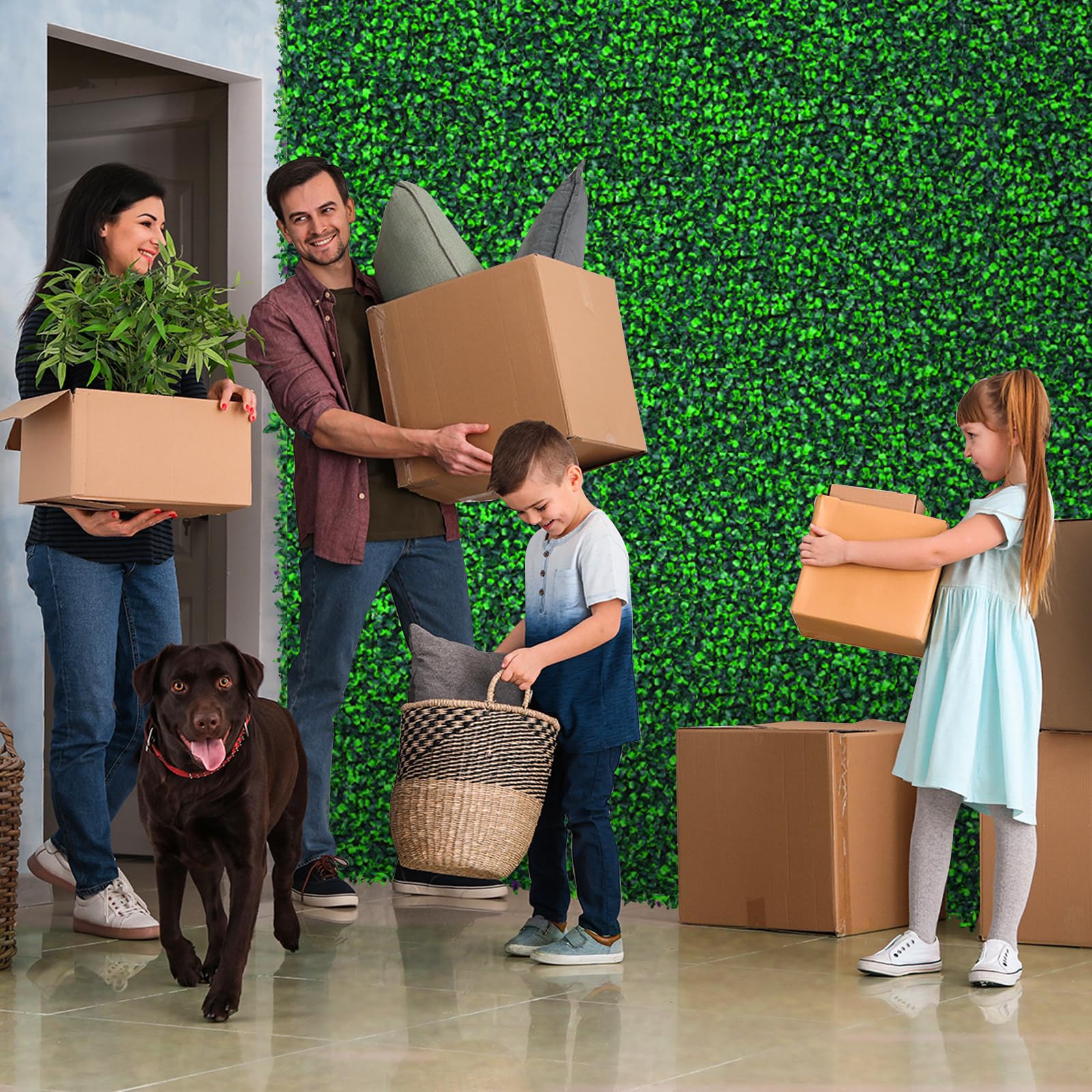 Installation guide included with Grooy Boxwood Panels