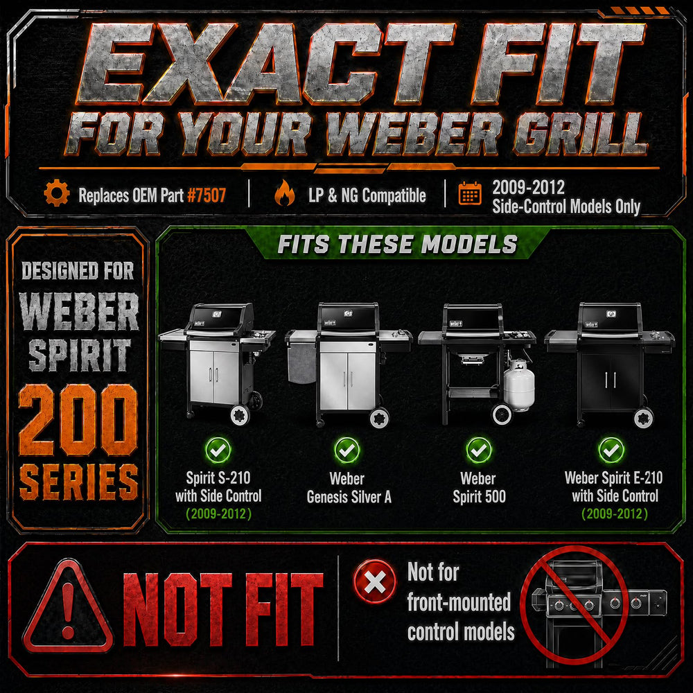 Installation hardware for Uniflasy grill burner tubes