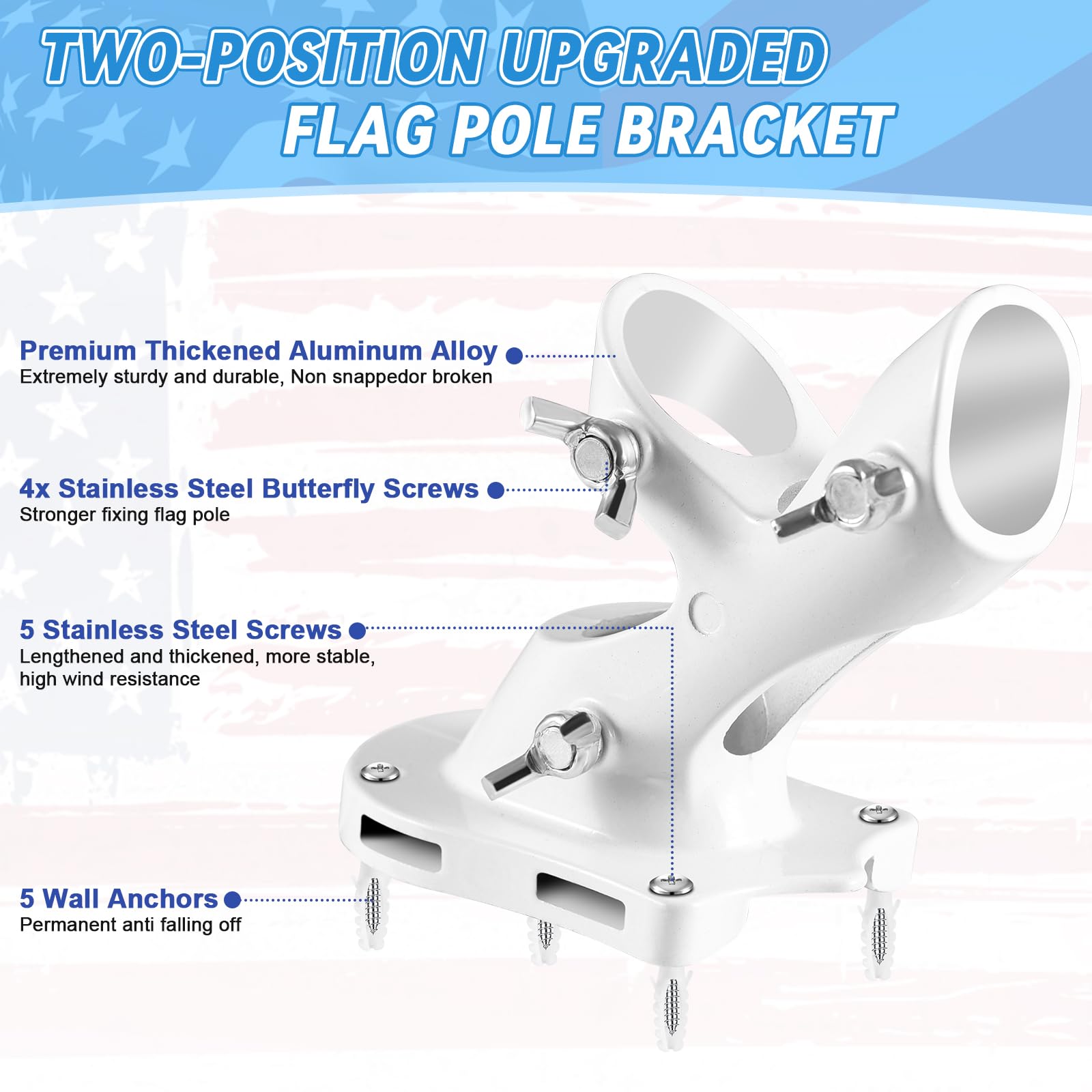 Installation hardware included with REERON flag pole bracket
