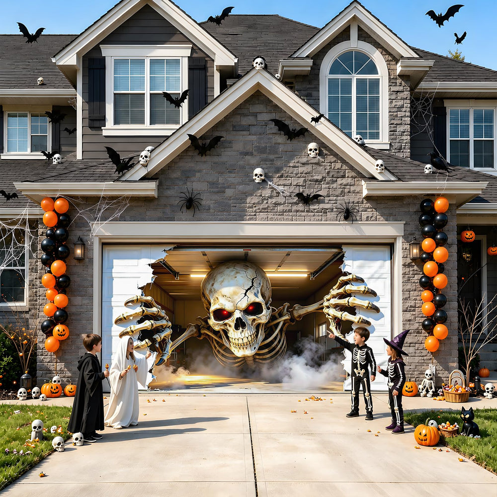 Installation hooks and fasteners for Allotall Halloween Garage Door Cover