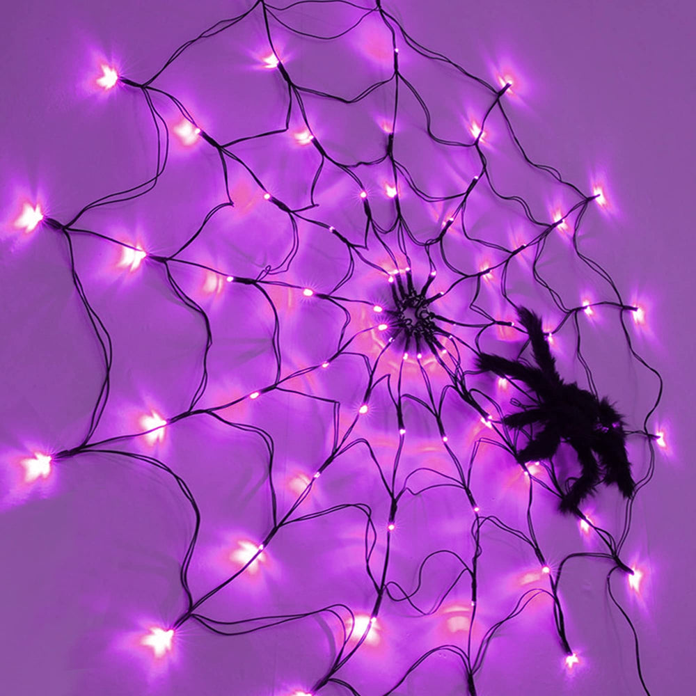 Installation hooks included with FUNPENY Halloween Spider Web Lights