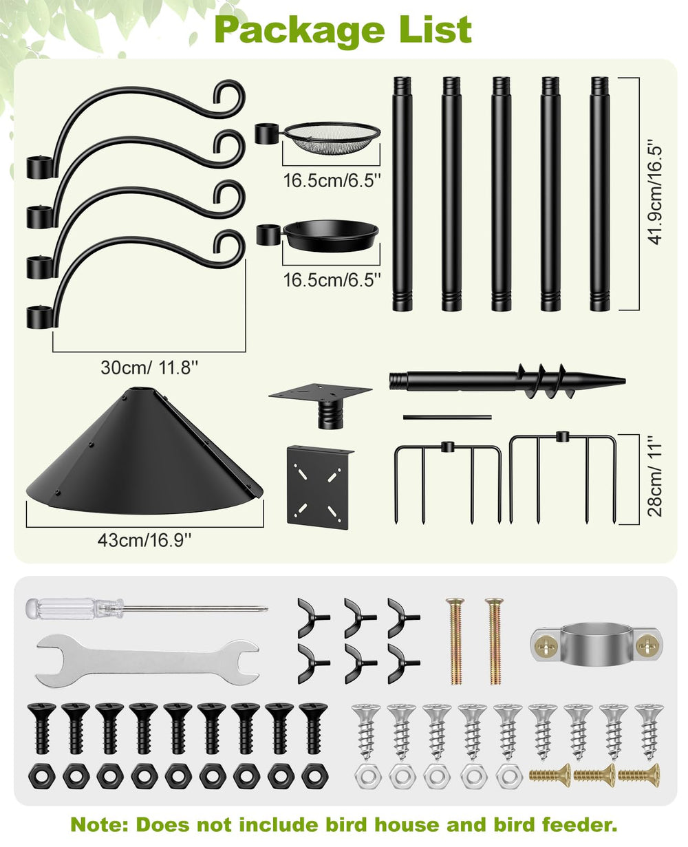Installation instructions for Rhino Valley bird feeder pole