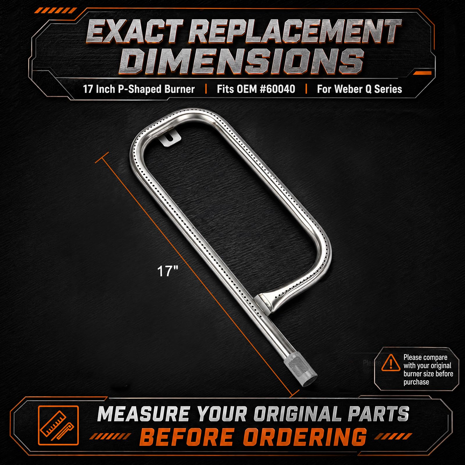 Installation instructions for Uniflasy grill burner tube