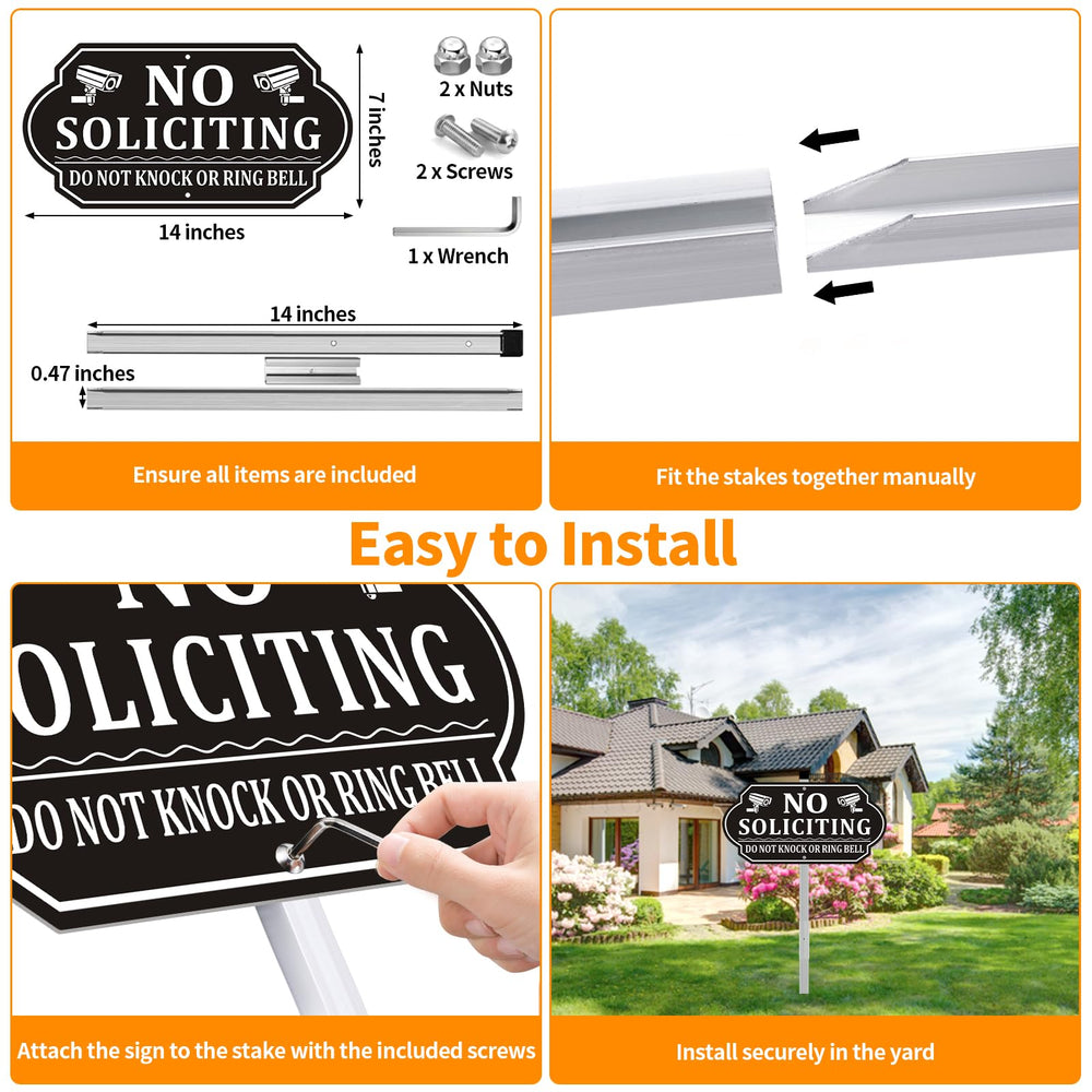 Installation manual for Frohllia No Soliciting Sign