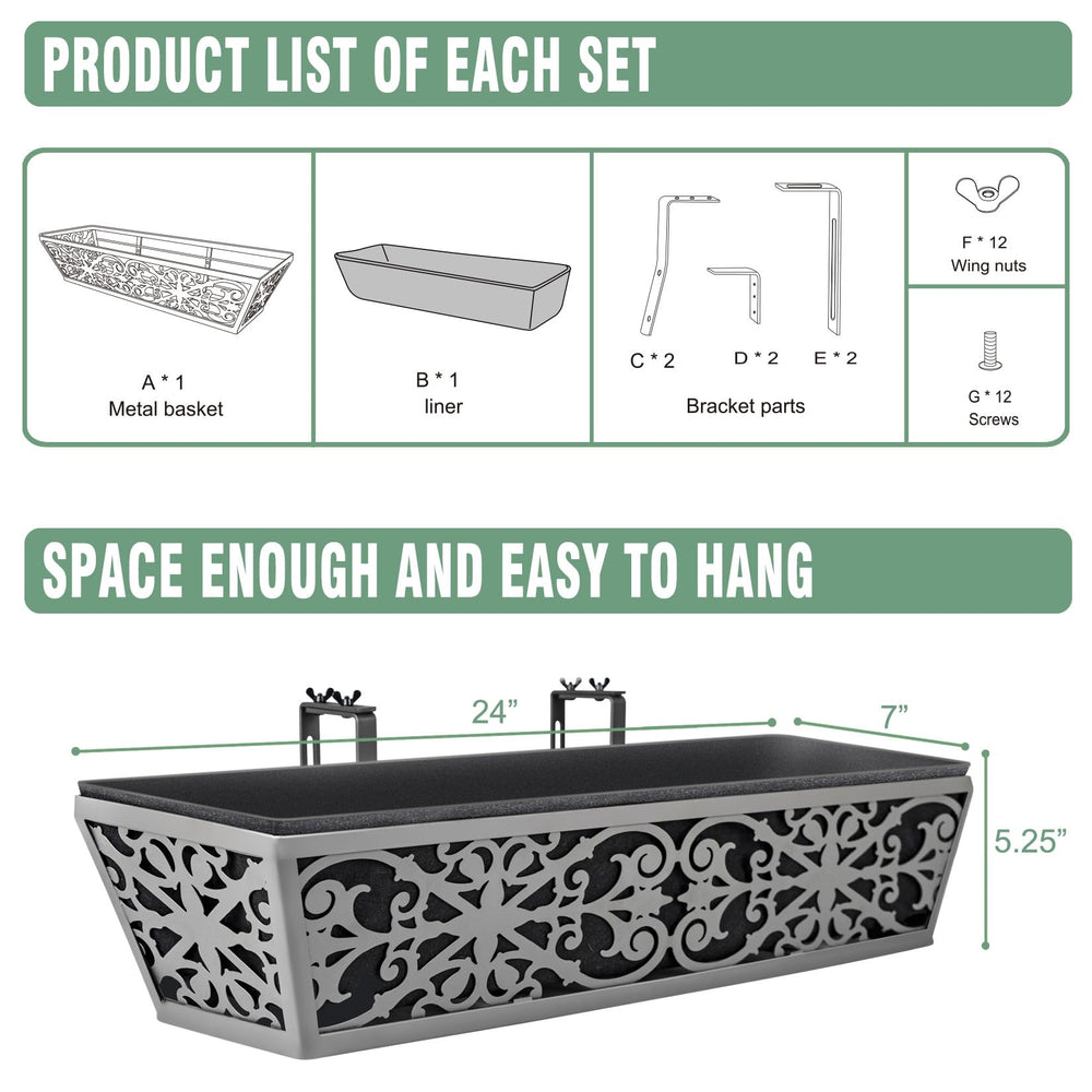 Installation manual included with Karlliu planters