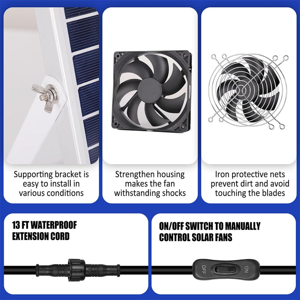 installation materials for pqins solar powered fan kit