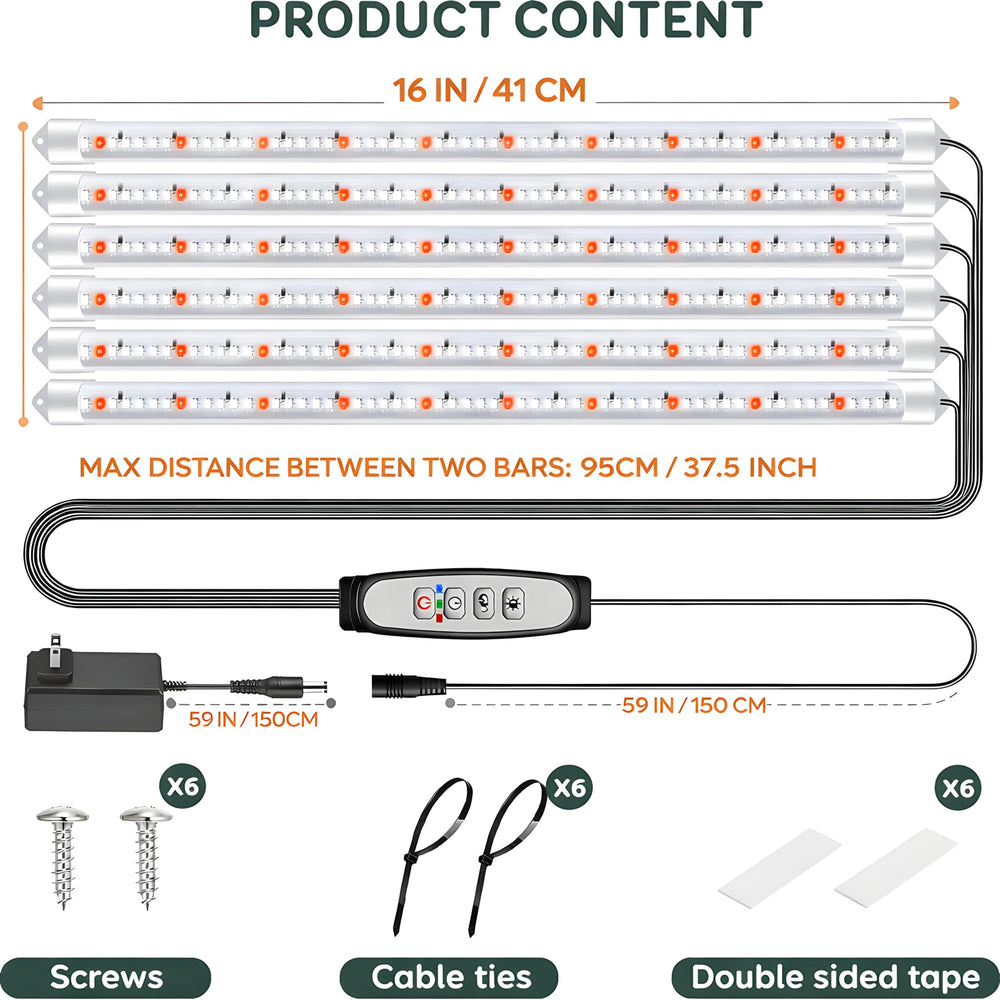Installation method using double-sided tape for grow light
