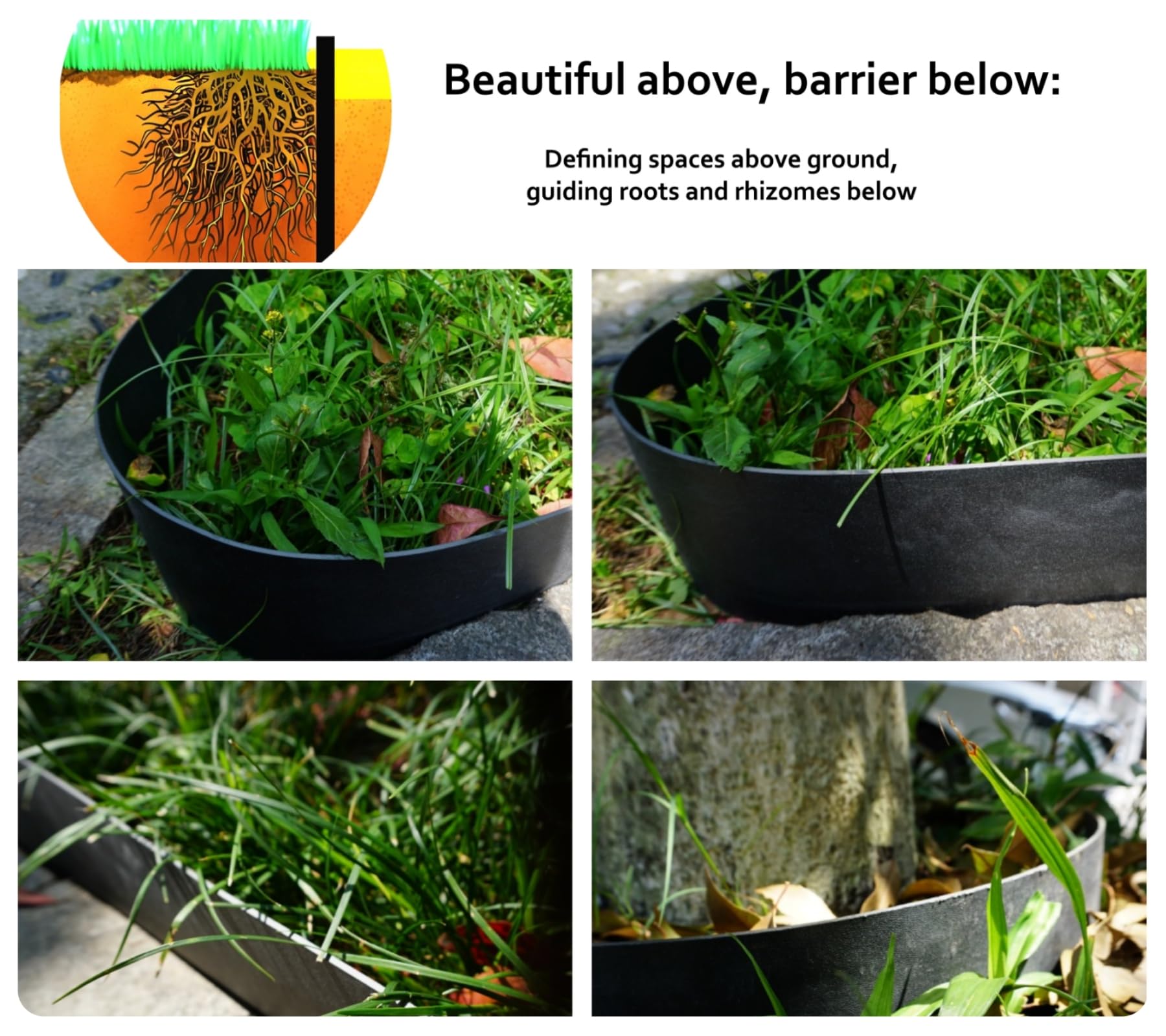 Installation of A ANLEOLIFE landscape edging in a garden