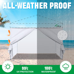 Installation of Acepic canopy sidewalls on a 10x10 ft frame