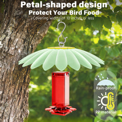installation of andergi hummingbird feeder shade dome cover on a feeder