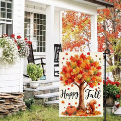 Installation of ARGOOGFG Happy Fall Garden Flag on standard flag stand