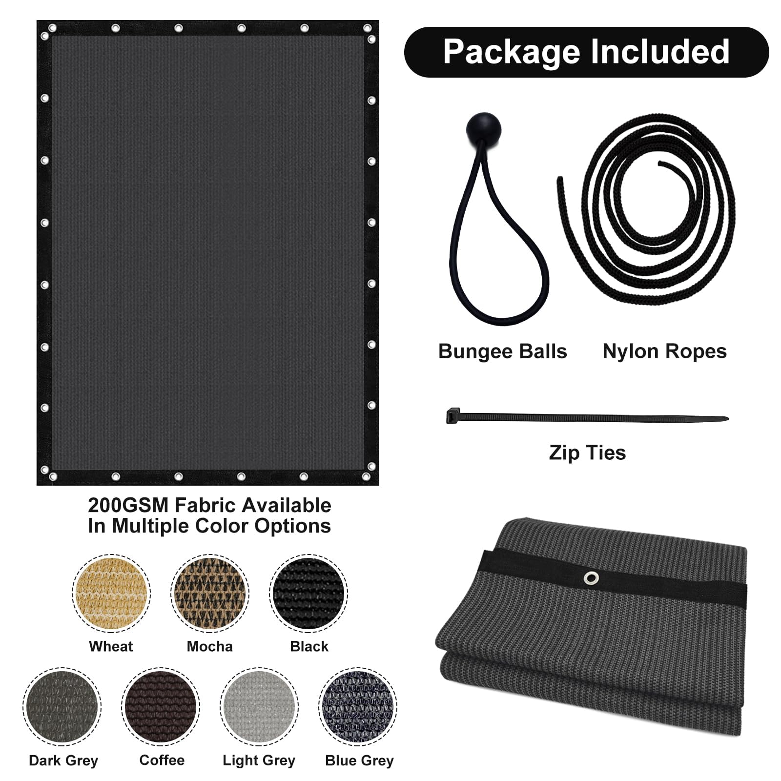 Installation of Artpuch Shade Cover with zip ties