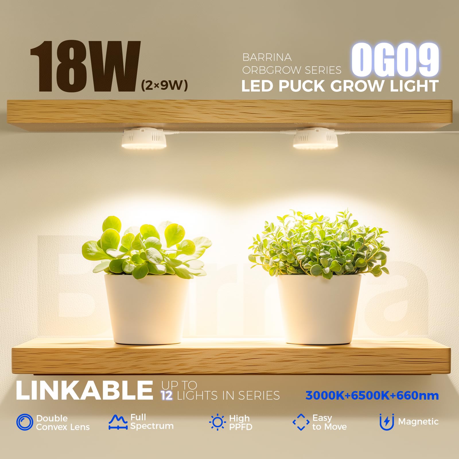 Installation of Barrina OG09 Grow Light with magnetic plate