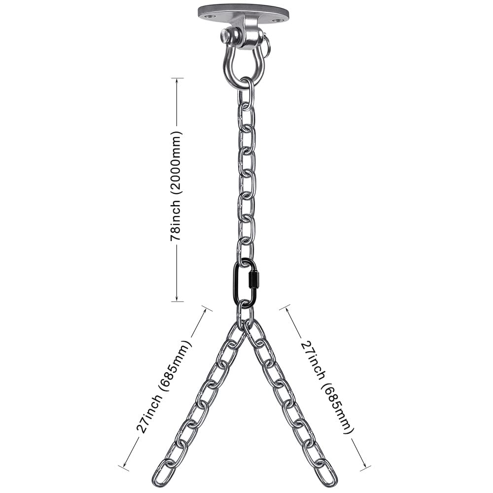Installation of BeneLabel swing chain on wooden beam