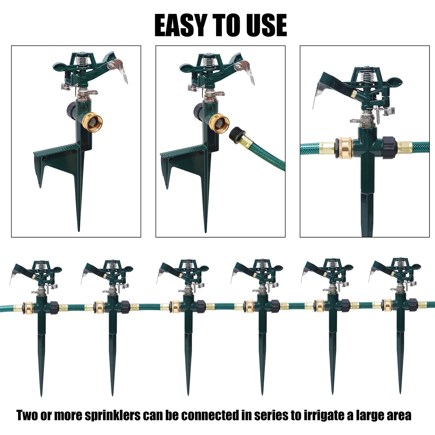 Installation of Biswing impact sprinkler head in a lawn