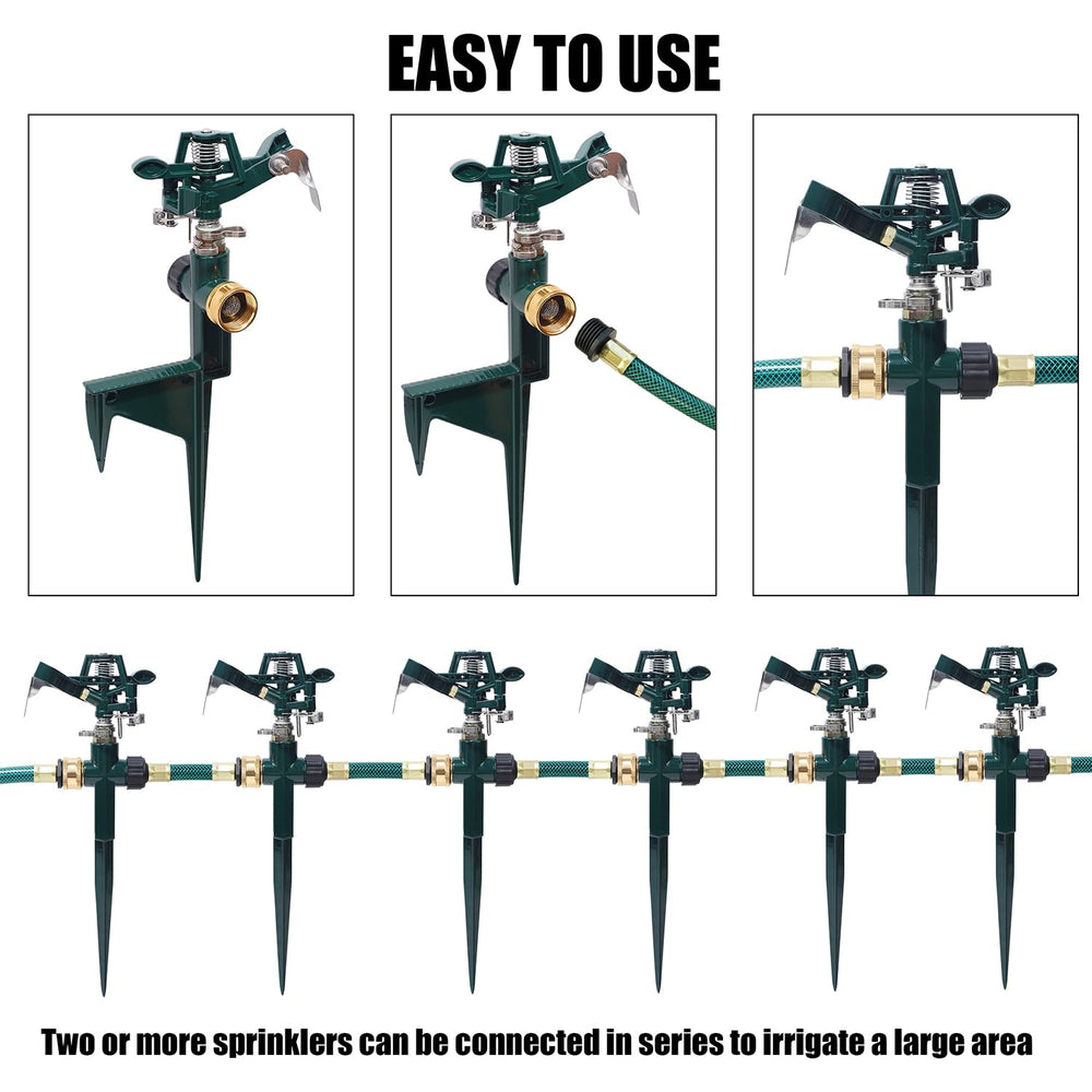 Installation of Biswing impact sprinkler head in a lawn