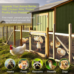 Installation of chicken wire fencing with zip ties