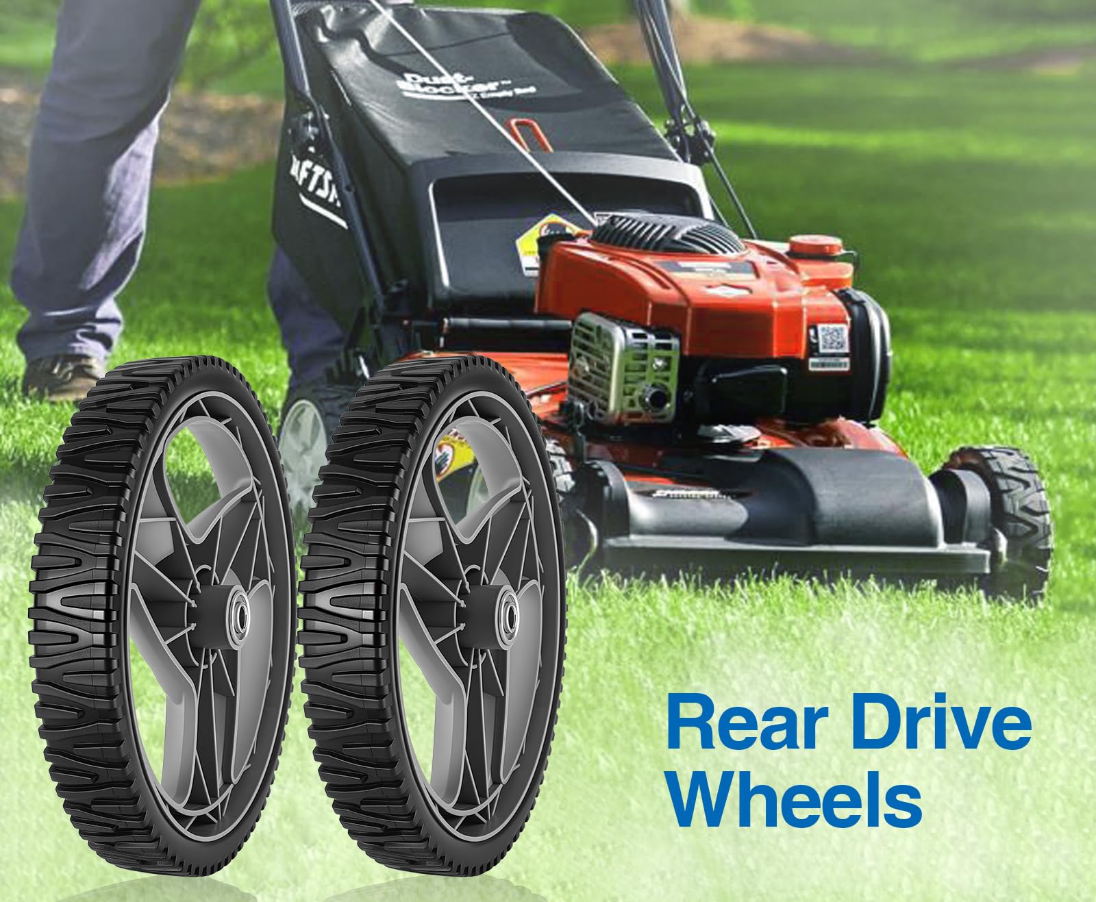 Installation of CMOOD rear wheel on mower