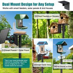 installation of cogardenshower bird feeder pole in garden