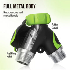 Installation of Craft911 Garden Hose Splitter on a garden faucet