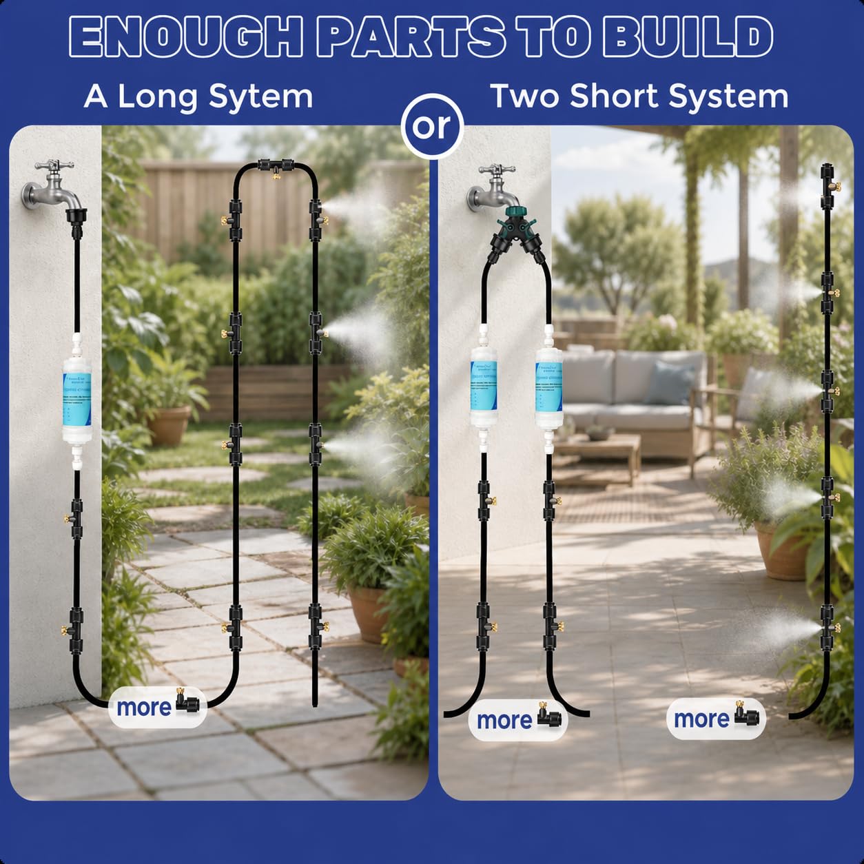 Installation of Delinlin misting system on patio
