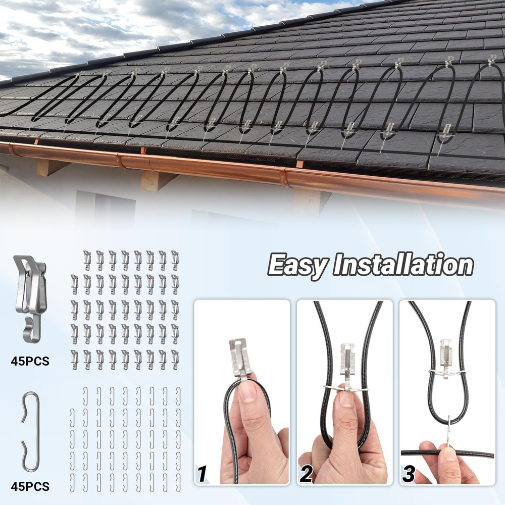 Installation of Eastrexon Roof Heat Tape on a roof