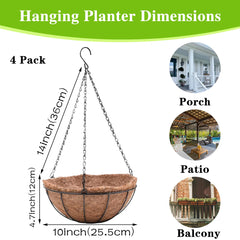 Installation of EIMQUVW metal hanging planters with hooks