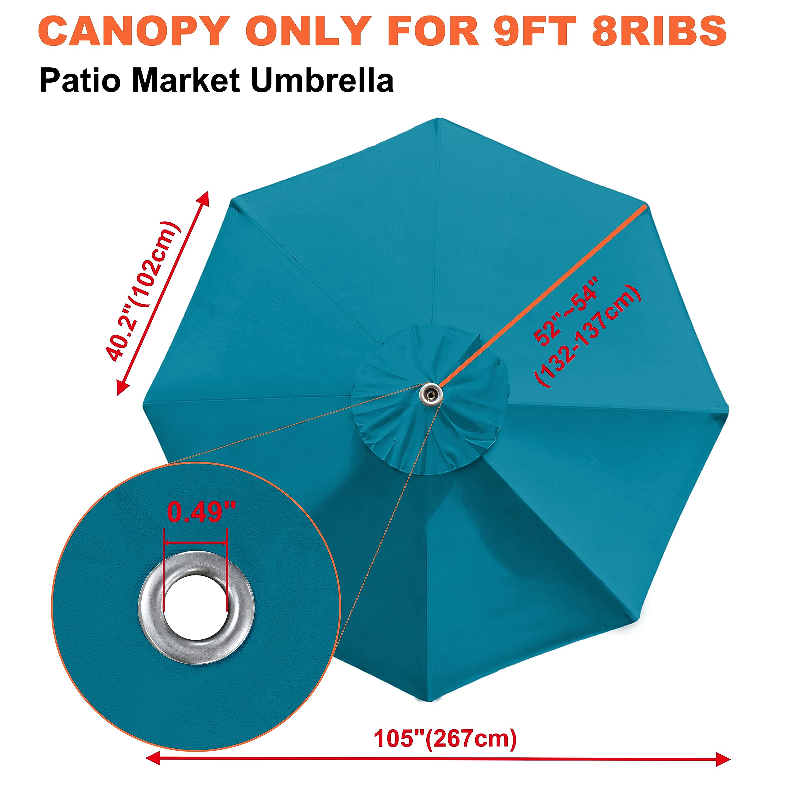 Installation of EliteShade 9FT Canopy Cover on umbrella frame