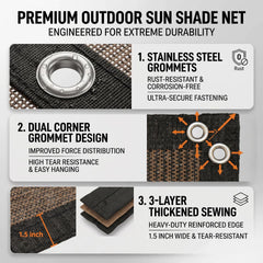 Installation of FAIR WIND Shade Cloth with nylon ropes