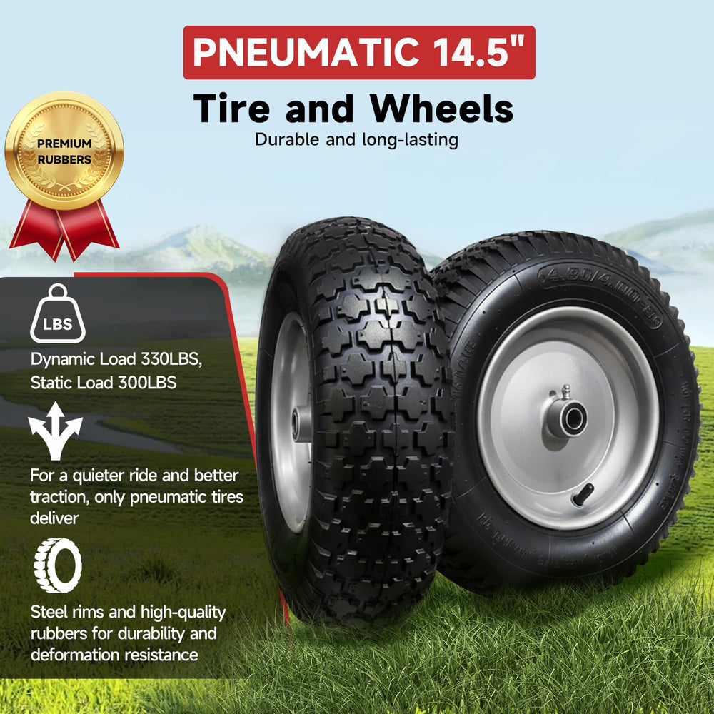 Installation of FEILOONG tire on wheelbarrow