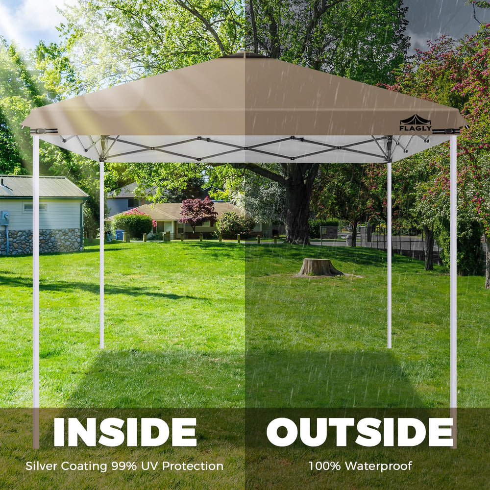 Installation of FLAGLY 12x12ft canopy top on straight leg frame