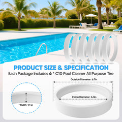 Installation of Funmit C10 tire on Polaris pool cleaner
