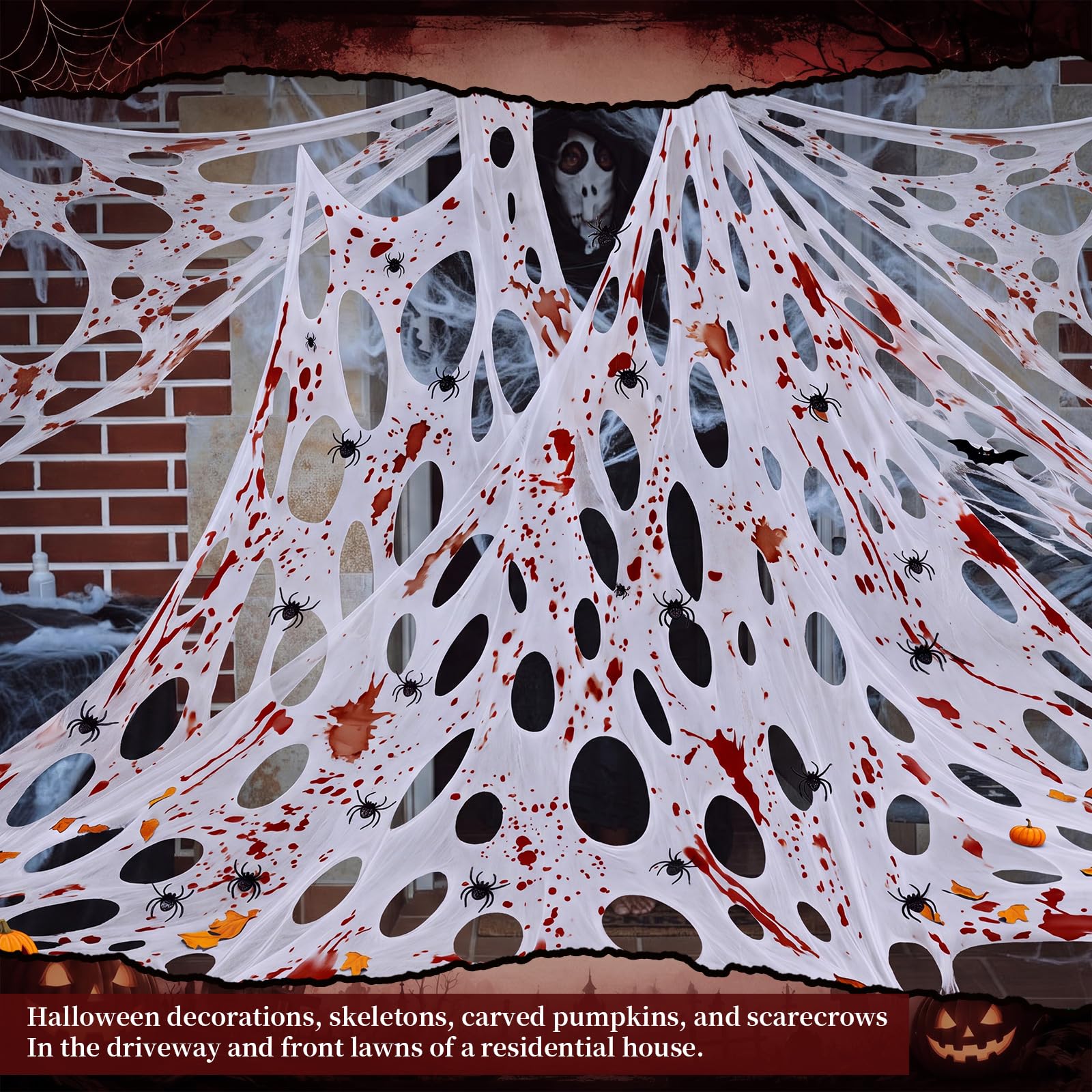 Installation of Geelin spider web using ground nails
